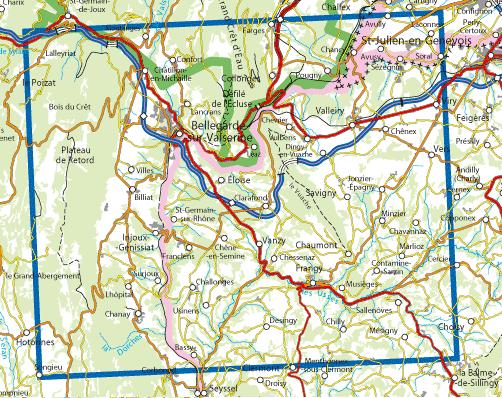 wandelkaart 3330OT Bellegarde-sur-Valserine 1:25.000 9782758539858  IGN IGN 25 Jura (F)  Wandelkaarten Franse Jura