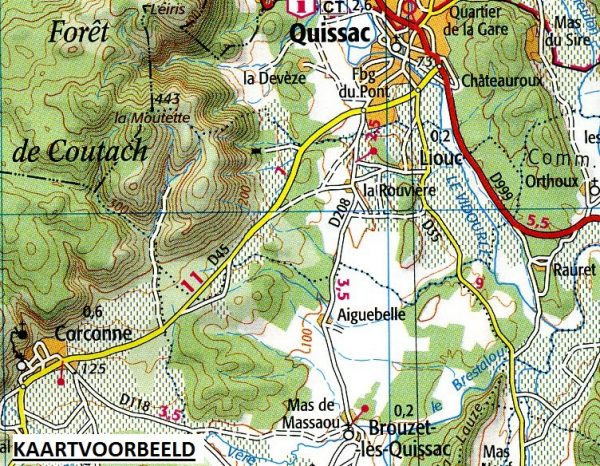 SV-153  Périgueux, Bergerac | omgevingskaart / fietskaart 1:100.000 9782758547679  IGN Série Verte 1:100.000  Fietskaarten, Landkaarten en wegenkaarten Dordogne