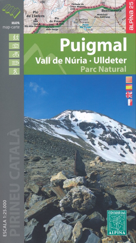 wandelkaart Puigmal, Vall de Núria, Ulldeter (1:25.000) 9788480907835  Editorial Alpina   Wandelkaarten Spaanse Pyreneeën