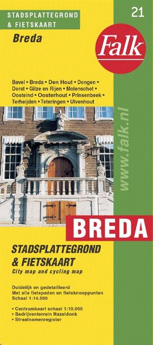 Stadsplattegrond Breda 9789028708150  Falk Pl.g. binnenland  Stadsplattegronden Noord-Brabant