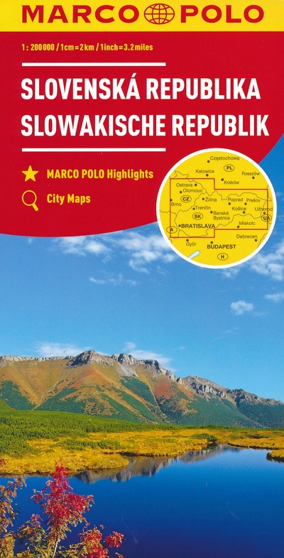 Slowakije overzichtskaart / wegenkaart 1:200.000 9783829739917  Marco Polo (D) MP Wegenkaarten  Landkaarten en wegenkaarten Slowakije