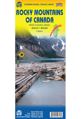 Rocky Mountains of Canada | landkaart, autokaart 1:900.000 9781771296687  ITM   Landkaarten en wegenkaarten Canadese Rocky Mountains