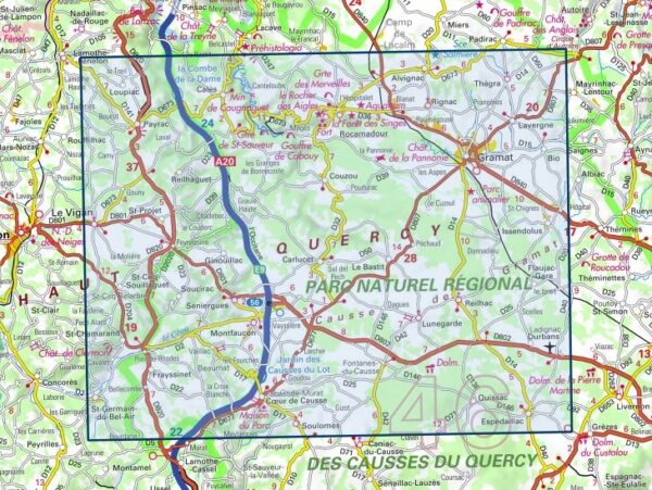 wandelkaart 2137-SB  Gramat, Rocamadour 1:25.000 9782758546139  IGN IGN 25 Lot, Tarn, Aveyron  Wandelkaarten Dordogne, Lot, Tarn, Toulouse