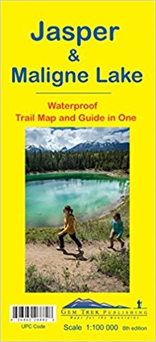 Jasper + Maligne Lake  1:100.000 9781895526882  Gem Trek Publishing Wandelkaarten Canada  Wandelkaarten Canadese Rocky Mountains