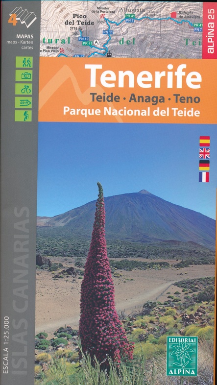 Tenerife, set van vier wandelkaarten 1:25.000 9788480908092  Editorial Alpina   Wandelkaarten Tenerife
