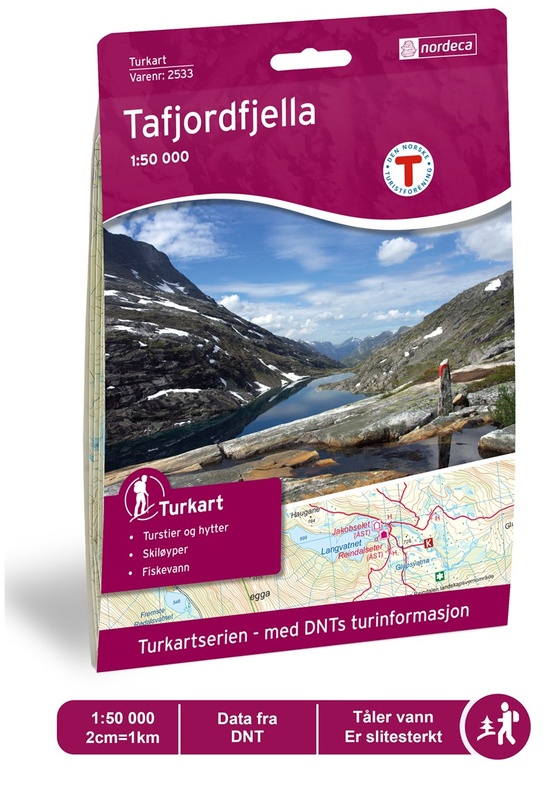 UG-2533  Tafjordfjella | topografische wandelkaart 1:50.000 7046660025338  Nordeca / Ugland Turkart Norge 1:50.000  Wandelkaarten Midden-Noorwegen