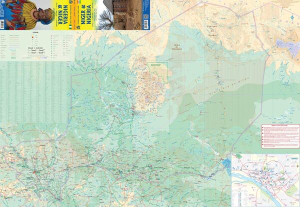 Nigeria & Niger | landkaart, autokaart 1:1.600.000 / 2.000.000 9781771295659  ITM   Landkaarten en wegenkaarten Mauritanië, Mali, Burkina Faso, Nigeria