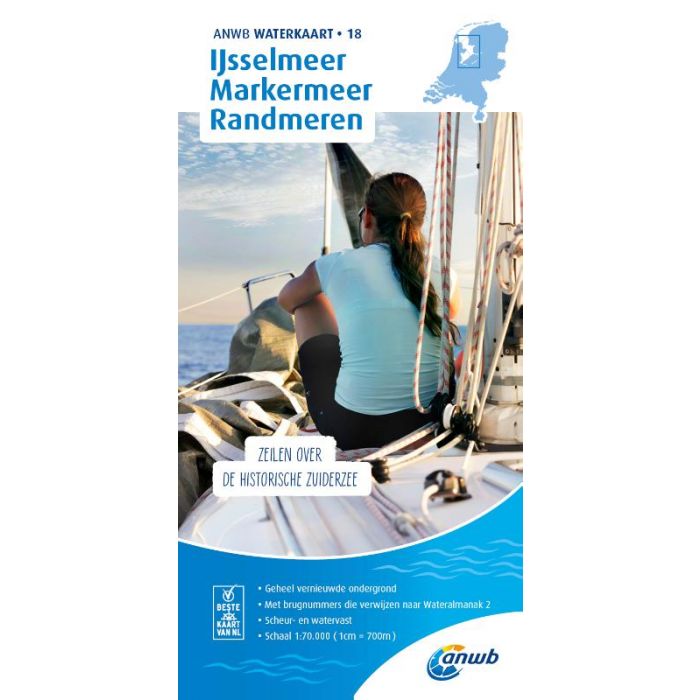 WTK-18 IJsselmeer-Markermeer / Randmeren Waterkaart 9789018046132  ANWB ANWB Waterkaarten  Watersportboeken Flevoland en het IJsselmeer