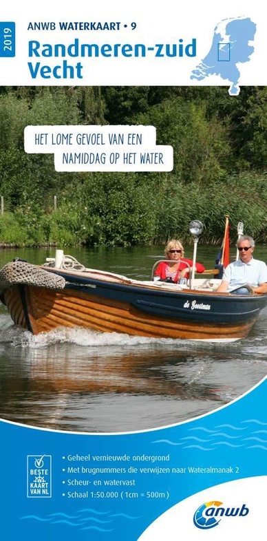 WTK-09 Randmeren - zuid / Vecht Waterkaart 9789018046040  ANWB ANWB Waterkaarten  Watersportboeken Flevoland en het IJsselmeer, Utrecht