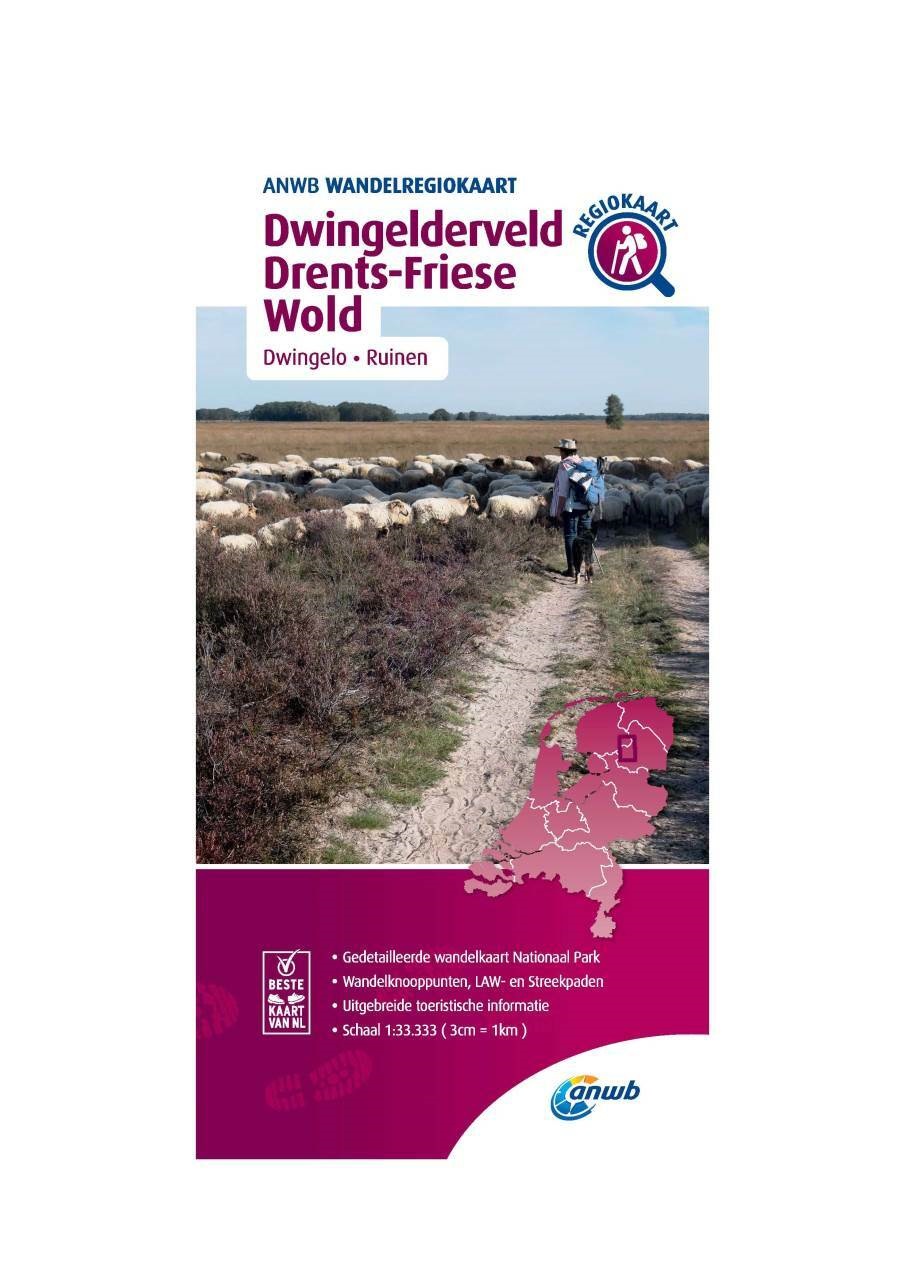 WRK-08 Dwingelderveld, Drents-Friese Wold | ANWB wandelkaart 1:33.333 9789018046422  ANWB Wandelregiokaarten 1:33.333  Wandelkaarten Drenthe, Friesland
