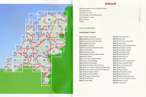 Basiskaart Netwerk LF-routes (ed 2021) 9789072930729 Landelijk Fietsplatform Buijten & Schipperheijn meerdaagse fietsroutes (NL)  Fietskaarten, Meerdaagse fietsvakanties Nederland
