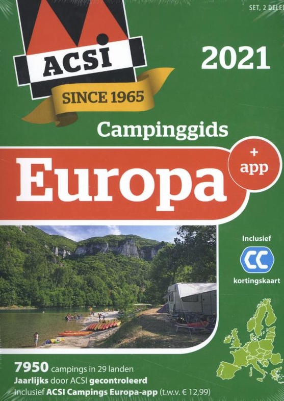ACSI Campinggids Europa 2021 (+ app) 9789493182035  ACSI   Campinggidsen Europa