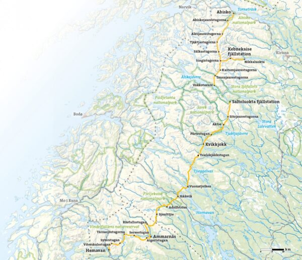 wandelatlas Kungsleden 1:50.000 wandelkaarten 9789188779946  Calazo   Meerdaagse wandelroutes, Wandelgidsen, Wandelkaarten Zweeds-Lapland (Norrbottens Län)