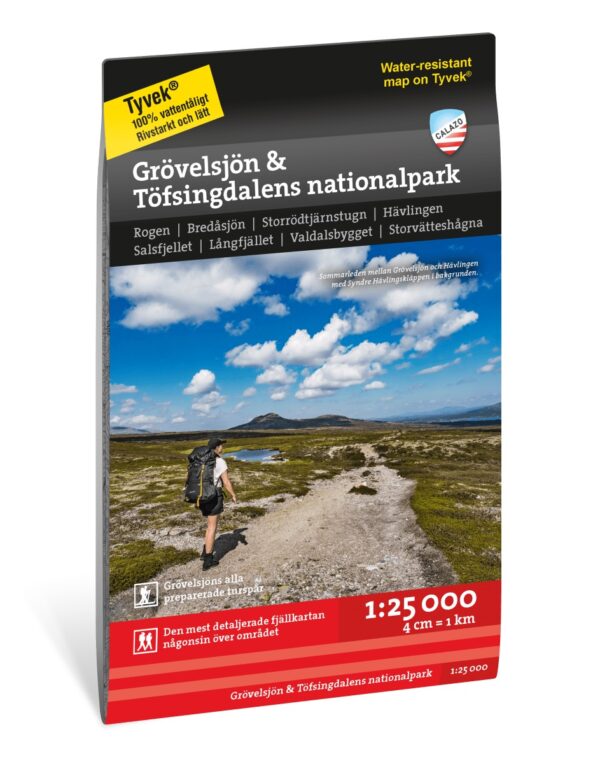 wandelkaart Nationaal Park Grövelsjön & Töfsingdalen 1:25 000 9789189079731  Calazo Högalpina kartor  Wandelkaarten Midden Zweden