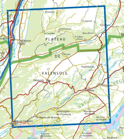 wandelkaart 3342ET Plateau de Valensole 1:25.000 9782758539933  IGN IGN 25 Franse Alpen/ zuidhelft  Wandelkaarten Franse Alpen: zuid