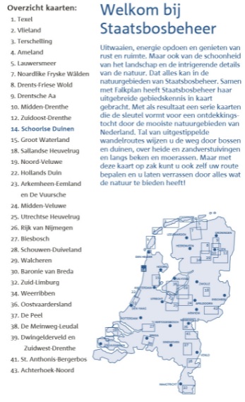 SBB-14  Schoorlse Duinen | wandelkaart 1:25.000 9789028704848  Staatsbosbeheer SBB kaart 1:25.000  Wandelkaarten Noord-Holland