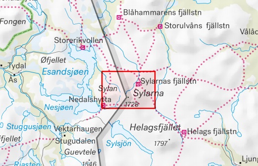 wandelkaart Sylarna 1:20.000 9789188335678  Calazo Högalpina kartor  Wandelkaarten Midden Zweden