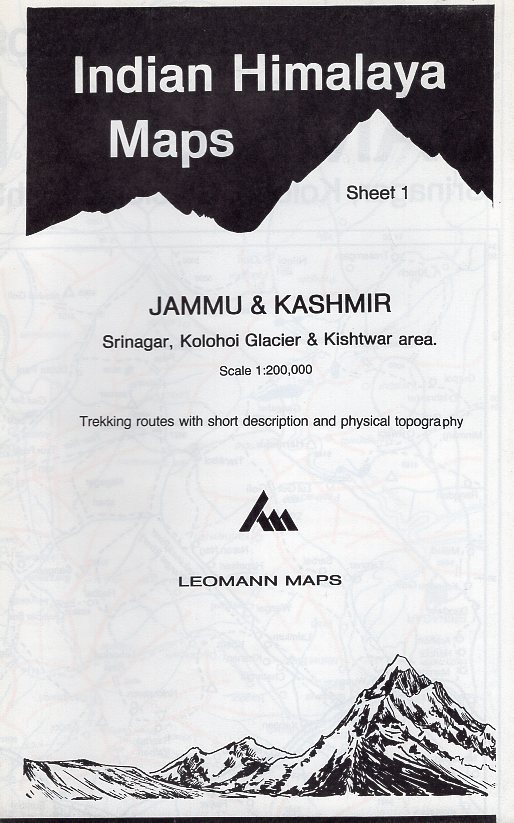 LMI 1  Jammu + Kashmir (Srinagar) MW151  Leomann Maps 1:200.000 Indian Himalaya Maps  Landkaarten en wegenkaarten Indiase Himalaya