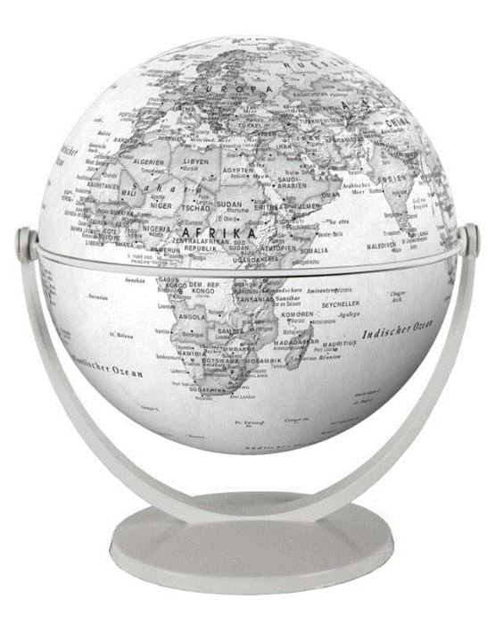 Draai & Kantelglobe 15 cm grijs 4028465940101  Stellanova Globes / Wereldbollen  Globes Wereld als geheel