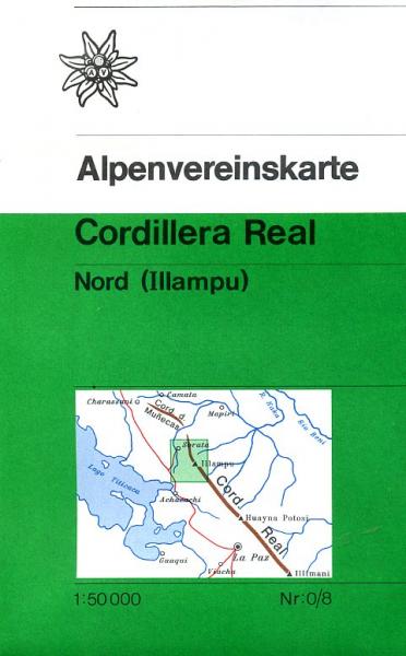 wandelkaart AV-0/08 Cordillera Real Nord [1987] Alpenvereinskarte wandelkaart 5425013065412  AlpenVerein Alpenvereinskarten  Wandelkaarten Bolivia