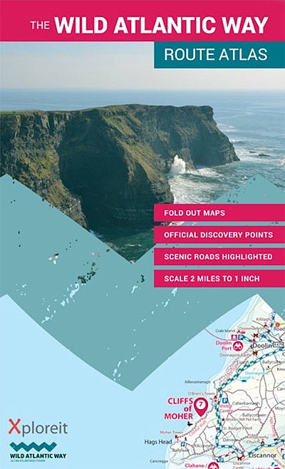 Wild Atlantic Way Route Atlas 9780955265563  Xploreit   Reisgidsen Galway, Connemara, Donegal, Munster, Cork & Kerry