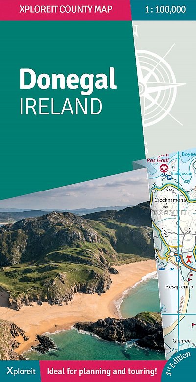 Donegal County Map 1:100.000 9780955265587  Xploreit   Landkaarten en wegenkaarten Galway, Connemara, Donegal