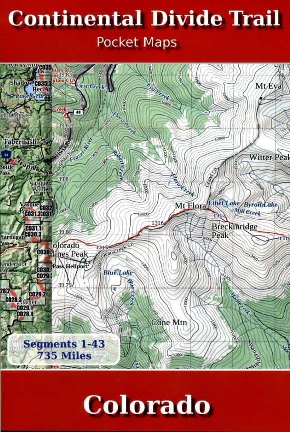Continental Divide Trail Pocket Maps - Colorado 9781505557336 K Scott Parks Trail Pocket Maps   Meerdaagse wandelroutes, Wandelgidsen Colorado, Arizona, Utah, New Mexico