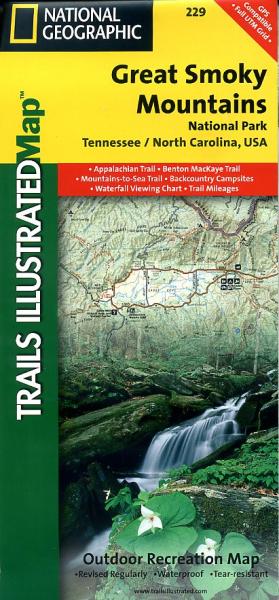 TI229  Great Smoky Mountains N.P. 1:70.000 9781566953016  National Geographic / Trails Illustrated Nat.Park/Recr.Series  Wandelkaarten VS Zuid-Oost, van Virginia t/m Mississippi