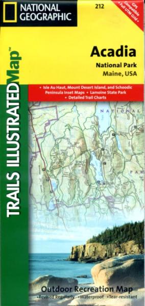 TI212  Acadia National Park 1:35.000 9781566953528  National Geographic Trails Illustrated  Wandelkaarten New England