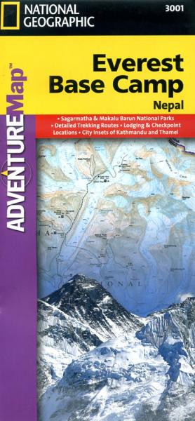 Everest Base Camp adventure map 1:50.000 9781566955195  National Geographic / Trails Illustrated Wandelkaarten Nepal  Wandelkaarten Nepal