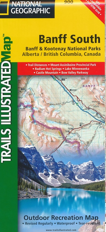 TI900  Banff South 1:100.000 9781566956581  National Geographic Trails Illustrated  Wandelkaarten West-Canada, Rockies