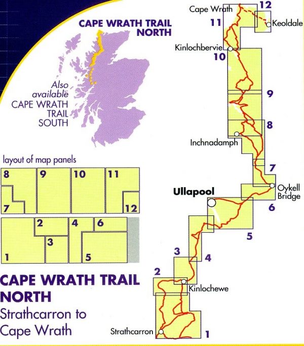 Cape Wrath Trail North | wandelkaart 1:40.000 9781851375332  Harvey Maps   Meerdaagse wandelroutes, Wandelkaarten de Schotse Hooglanden (ten noorden van Glasgow / Edinburgh)