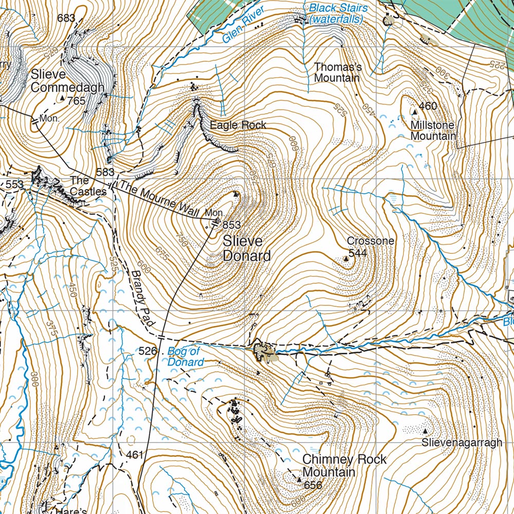 Mourne Mountains Waterproof Map Wandelkaart 1 40 000 Also Includes   9781851376124 3 