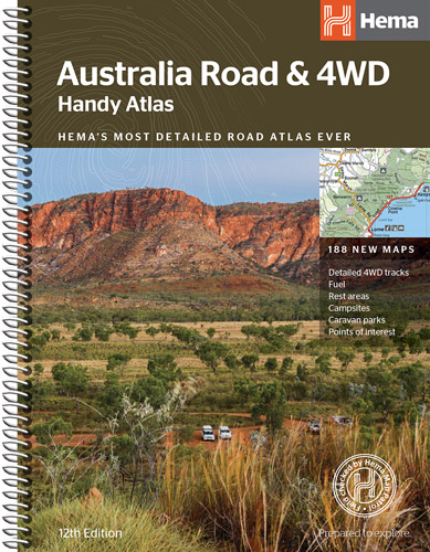 Australia Handy Atlas 9781876413750  Hema Maps   Wegenatlassen Australië