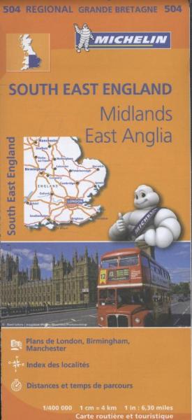 504 Engeland, Z.O | Michelin  wegenkaart, autokaart 1:400.000 9782067183322  Michelin   Landkaarten en wegenkaarten Engeland