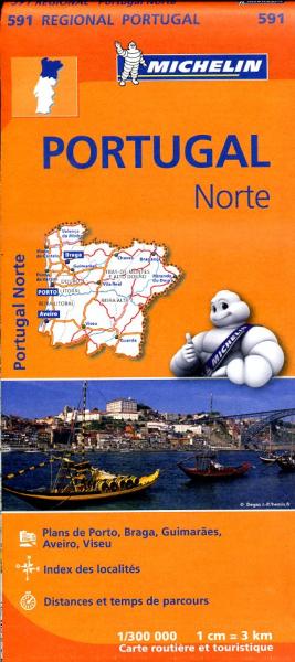 591  Noord-Portugal | Michelin  wegenkaart, autokaart 1:300.000 9782067184725  Michelin   Landkaarten en wegenkaarten Noord en Midden-Portugal, Porto