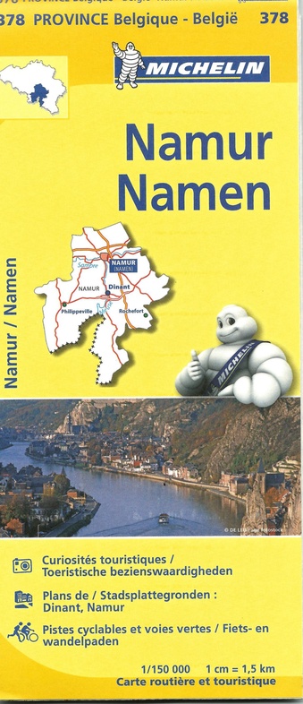 Namen | Michelin provinciekaart 1:150.000 9782067185357  Michelin België 1:150.000  Landkaarten en wegenkaarten Wallonië (Ardennen)