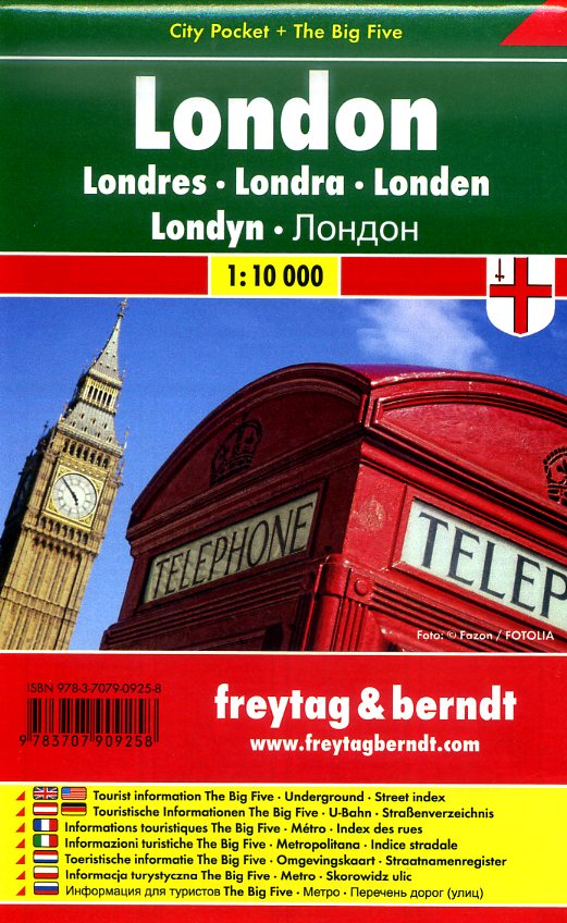 London 1:10.000 | stadsplattegrond 9783707909258  Freytag & Berndt Compact plattegrond  Stadsplattegronden Londen