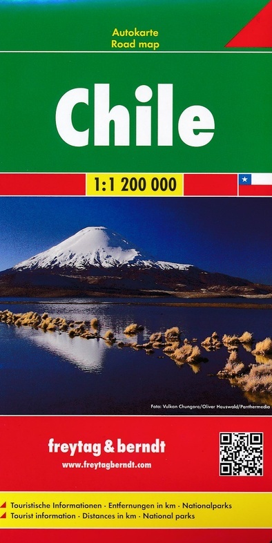 Chili  | autokaart, wegenkaart 1:1.200.000 9783707914122  Freytag & Berndt   Landkaarten en wegenkaarten Chili