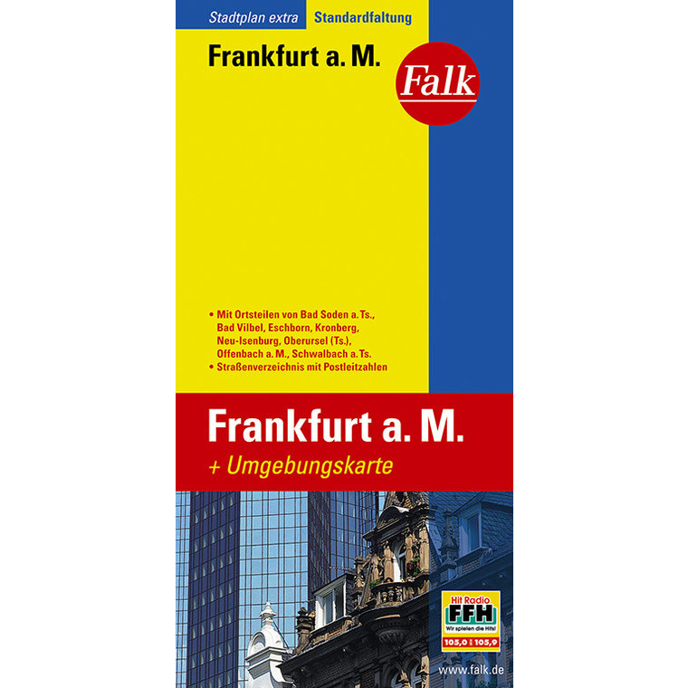 Frankfurt 1:20.000 9783827923080  Falk Stadsplattegronden  Stadsplattegronden Frankfurt, Taunus, Rheingau