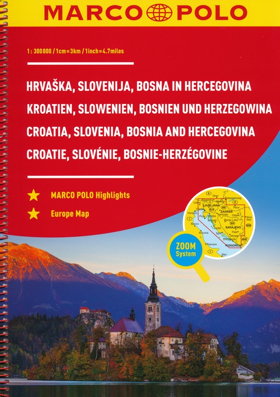 Slowenien, Kroatien, Bosnien und Herzegowina 9783829736886  Marco Polo (D) Wegenatlassen  Wegenatlassen Westelijke Balkan