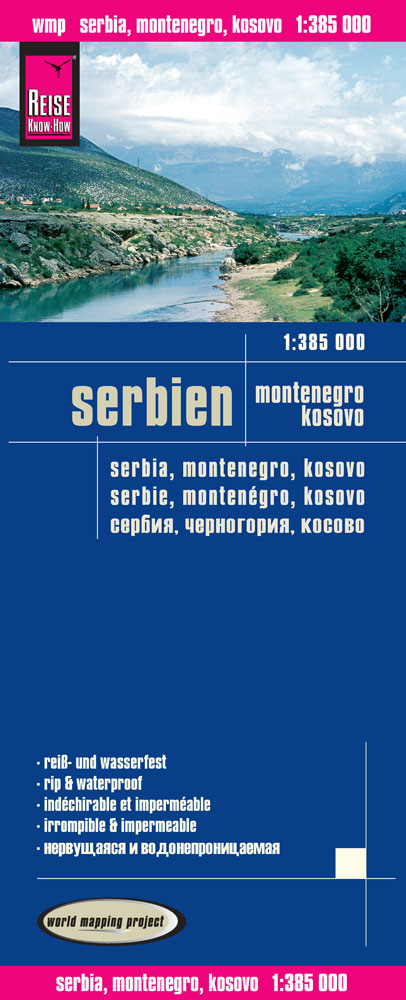 landkaart, wegenkaart Servië-Montenegro 1:385.000 9783831773459  Reise Know-How WMP Polyart  Landkaarten en wegenkaarten Servië, Bosnië-Hercegovina, Kosovo