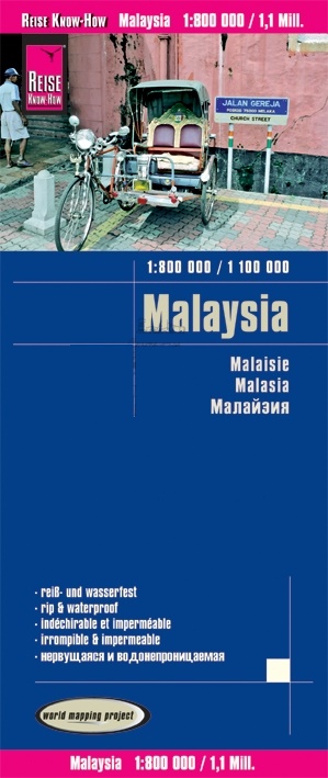 landkaart, wegenkaart Maleisië 1:1.100.000/ West 800.000 9783831774142  Reise Know-How WMP Polyart  Landkaarten en wegenkaarten Maleisië en Brunei