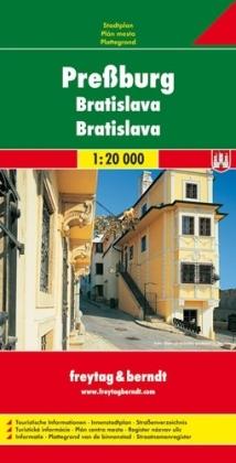 Bratislava 1:20.000 | stadsplattegrond 9783850841139  Freytag & Berndt Stadsplattegrond  Stadsplattegronden Slowakije