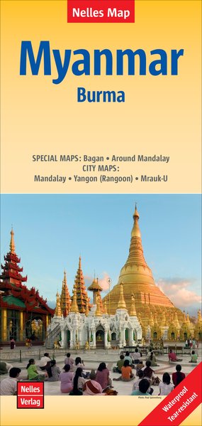 Burma/Myanmar | wegenkaart - overzichtskaart 1:1.500.000 9783865745033  Nelles Nelles Maps  Landkaarten en wegenkaarten Birma (Myanmar)