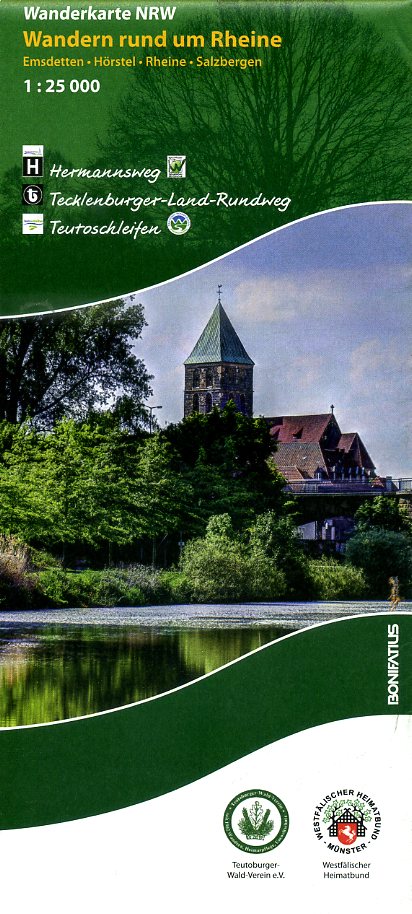 Wandern rund um Rheine | wandelkaart 1:25.000 9783897105560  Bonifatius Grüne Reihe  Wandelkaarten Teutoburger Woud & Ostwestfalen