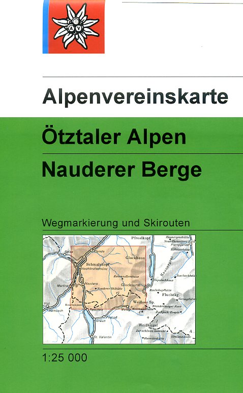 wandelkaart AV-30/4 Ötztaler Alpen/ Nauderer Berge [2017] Alpenverein 9783928777421  AlpenVerein Alpenvereinskarten  Wandelkaarten Tirol