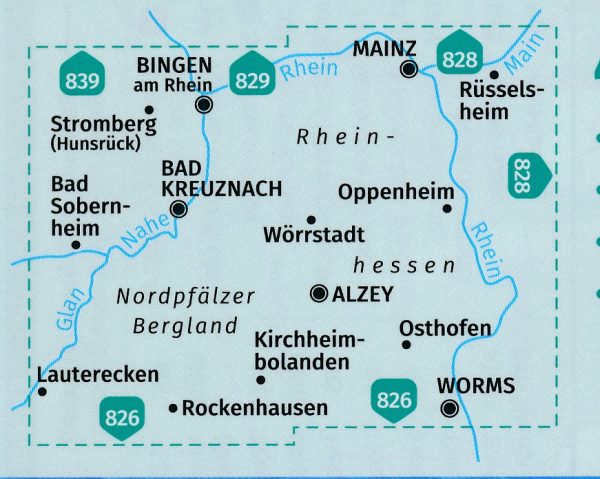 wandelkaart KP-831 Rheinhessen, Nahe, Nordpfälzer Bergland | Kompass 9783990444894  Kompass Wandelkaarten Kompass Rheinland-Pfalz  Wandelkaarten Pfalz, Deutsche Weinstrasse, Rheinhessen