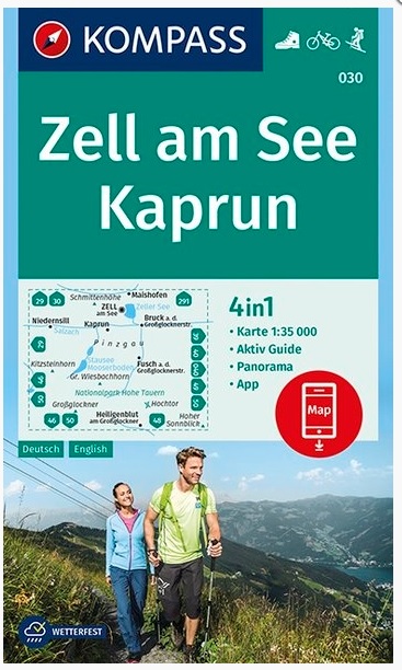 wandelkaart KP-030  Zell am See, Kaprun | Kompass 9783990445648  Kompass Wandelkaarten Kompass Oostenrijk  Wandelkaarten Salzburger Land & Stiermarken
