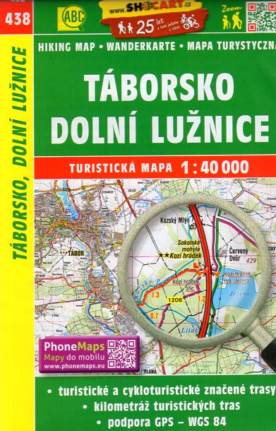Táborsko Dolní, Luznice 1:40.000 | wandelkaart 9788072247165  SHOCart Wandelkaarten Tsjechië  Wandelkaarten Boheemse Woud, Zuidwest-Tsjechië